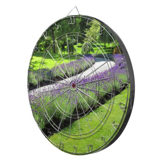 Stunning Lavender-Lined Garden Walscape Landscape Dartbord (Voorkant Rechts)