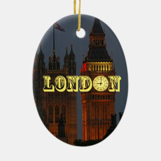 Stunning London Pro Foto Keramisch Ornament (Achterkant)