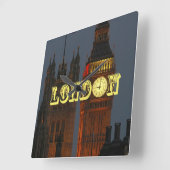 Stunning London Pro Foto Vierkante Klok (Hoek)