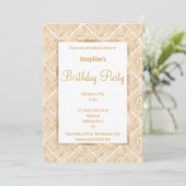 STUNNING METALLIC CHAMPAGNE & GOLD CUSTOM SATIN KAART (Staand voorkant)