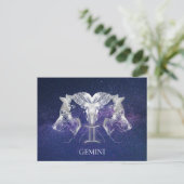 Stunning Milky Way Sky Gemini Zodiac Sign Briefkaart (Staand voorkant)