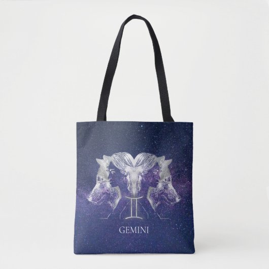 Stunning Milky Way Sky Gemini Zodiac Sign Tote Bag (Voorkant)