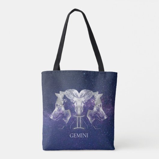 Stunning Milky Way Sky Gemini Zodiac Sign Tote Bag (Achterkant)