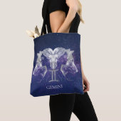 Stunning Milky Way Sky Gemini Zodiac Sign Tote Bag (Dichtbij)