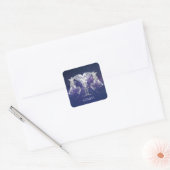 Stunning Milky Way Sky Gemini Zodiac Sign Vierkante Sticker (Envelop)