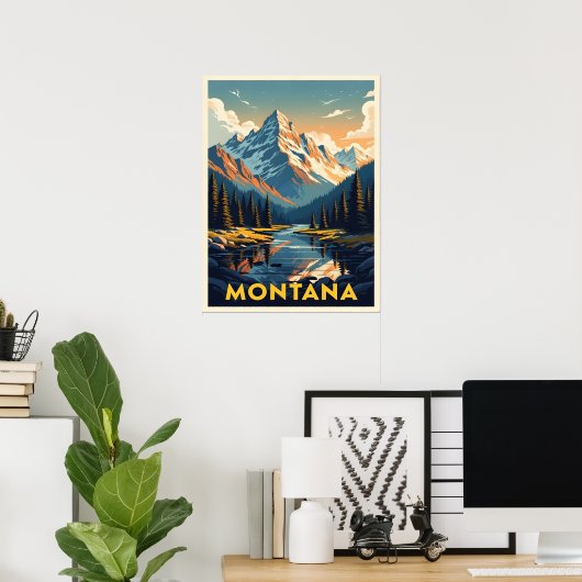 Stunning Montana Landscape Poster (Thuiskantoor)