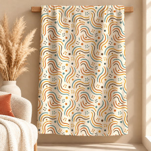 Stunning Mosterd Koper Boho Regenboog Deken Kunst