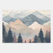 Stunning Mountain Tree Sunset Pattern, Poster Art Inpakpapier Vel (Voorkant)