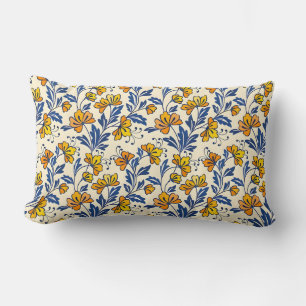 Stunning Naadloos Bloempatroon met Bloemen en Blad Kussen