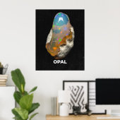 Stunning Natural Opal Gemstone Poster (Thuiskantoor)