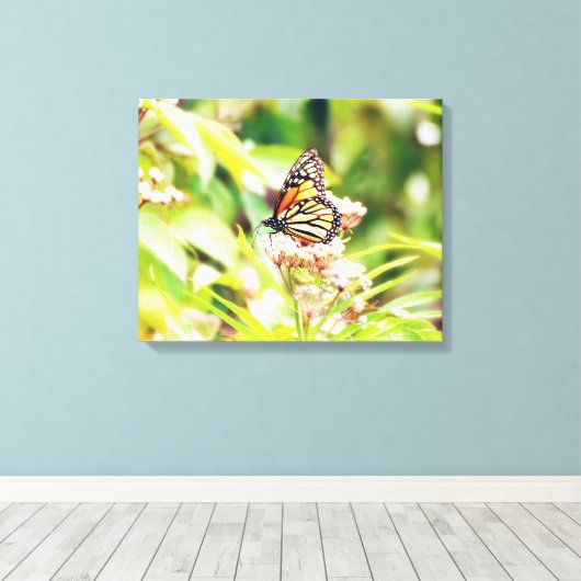 Stunning Nature & Butterfly Art Foam Board Canvas Afdruk (Insitu (Houten vloer))