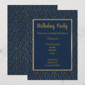 STUNNING NAVY GOLD TRIM ELEGANT BIRTHDAY KAART (Voorkant / Achterkant)