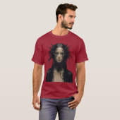 Stunning Noir Femme Abstracte Kunst T-shirt (Voorkant volledig)