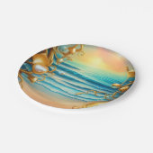 Stunning Ocean met Diamonds en Pearls Papieren Bordje (Gekanteld)