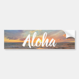 Stunning Oranje Maui Sunset Aloha Bumpersticker