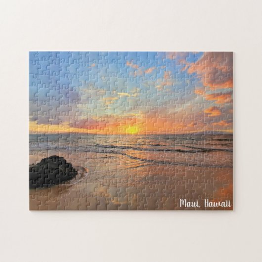 Stunning Oranje Maui Sunset Legpuzzel (Horizontaal)