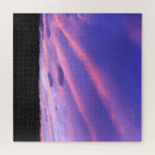 Stunning Paarse Zonsondergang Landschap Abstracte Legpuzzel (Horizontaal)