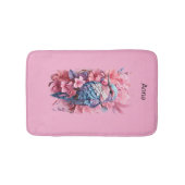 Stunning Pastel Hummingbird Floral Badmat (Voorkant)