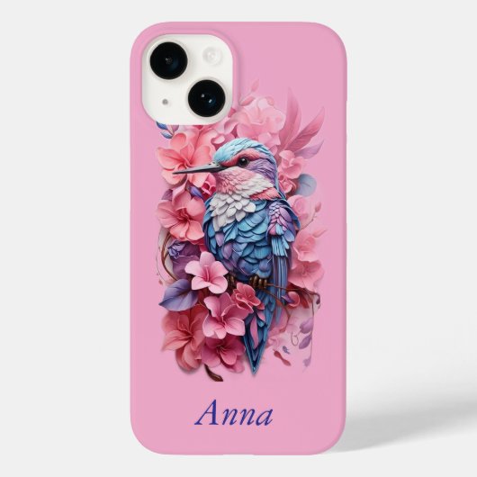 Stunning Pastel Hummingbird Floral Case-Mate iPhone Case (Achterkant)