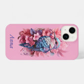 Stunning Pastel Hummingbird Floral iPhone Hoesje (Achterkant horizontaal)