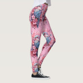 Stunning Pastel Hummingbird Floral Leggings (Rechts)