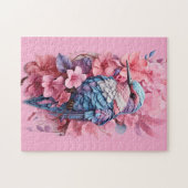 Stunning Pastel Hummingbird Floral Legpuzzel (Horizontaal)