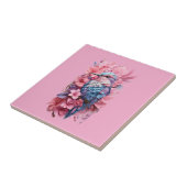 Stunning Pastel Hummingbird Floral Tegeltje (Zijkant)