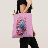 Stunning Pastel Hummingbird Floral Tote Bag (Dichtbij)