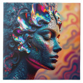 Stunning Paua Rainbow Abalone Sea Siren Mermaid Tegeltje (Voorkant)