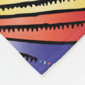 Stunning Pauw in Huichol-stijl Kunst Fleece Deken (Hoek)