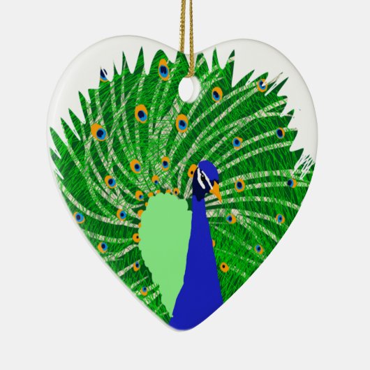 Stunning Pauw originele kunst van Sophie leeftijd  Keramisch Ornament (Rechts)