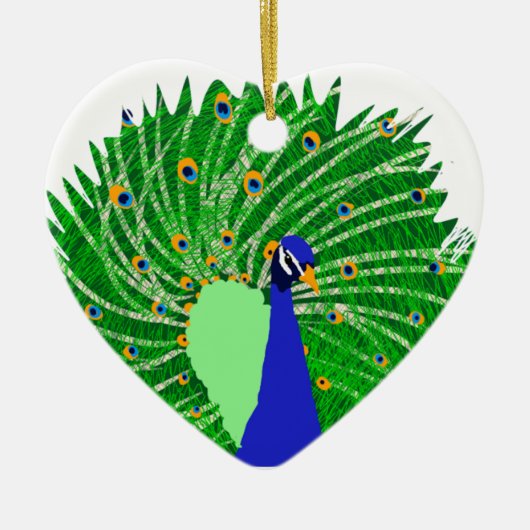 Stunning Pauw originele kunst van Sophie leeftijd  Keramisch Ornament (Voorkant)