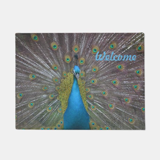 Stunning Peacock Deurmat (Voorkant)