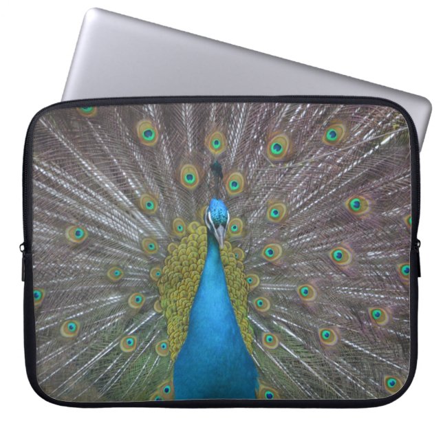 Stunning Peacock Laptop Sleeve (Voorkant)