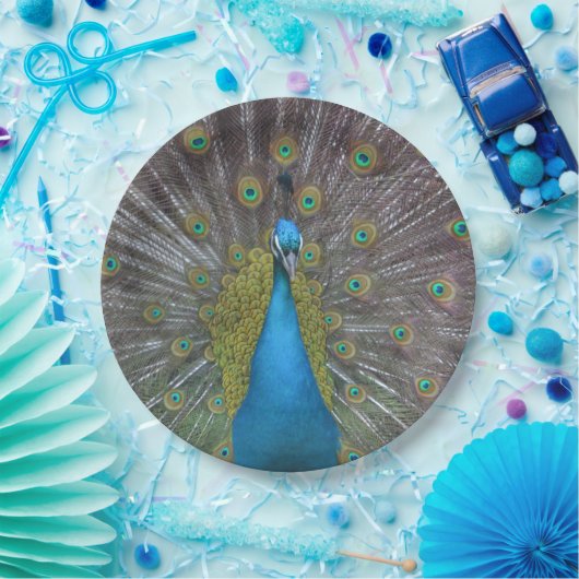 Stunning Peacock Papieren Bordje (Feest)