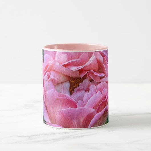 Stunning Peony: Elegant Canadian Floral Art Mok (Midden)