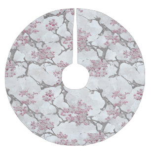 Stunning Pink and Silvery Cherry Blossom Kerstboom Rok