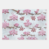 Stunning Pink and Silvery Cherry Blossom Print Inpakpapier Vel (Voorkant 2)
