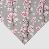 Stunning Pink and Silvery Cherry Blossom Tissuepapier (Detail)