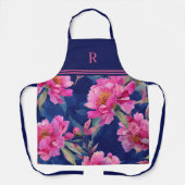Stunning Pink Floral Bloom Monogrammed Schort (Voorkant)