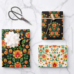 💛 🧡 ❤️ Stunning pools Folk Wycinanki Inpakpapier Vel