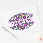 🤩 💜 Stunning pools Folk Wycinanki Ovale Sticker (Envelop)