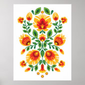 💛 🧡 ❤️ Stunning pools Folk Wycinanki Poster (Voorkant)