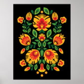 💛 🧡 ❤️ Stunning pools Folk Wycinanki Poster (Voorkant)