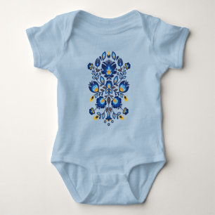 💙 💛 🧡 Stunning pools Folk Wycinanki Romper