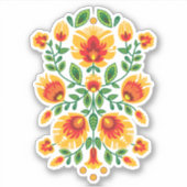 💛 🧡 ❤️ Stunning pools Folk Wycinanki Sticker (Voorkant)