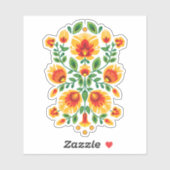 💛 🧡 ❤️ Stunning pools Folk Wycinanki Sticker (Vel)