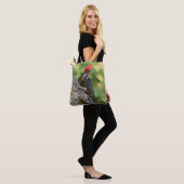Stunning Portrait of Pileated Woodpecker on Tree Tote Bag (Op model)