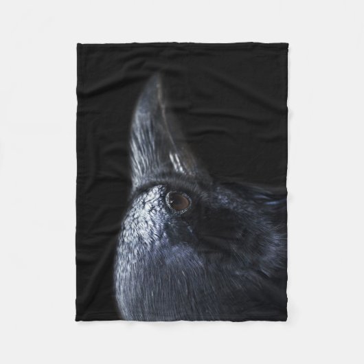 Stunning Raven's Head Fleece Throw Blanket (Voorkant)