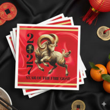 Stunning Red Goud Chinees Jaar van de Vuur Geit 20